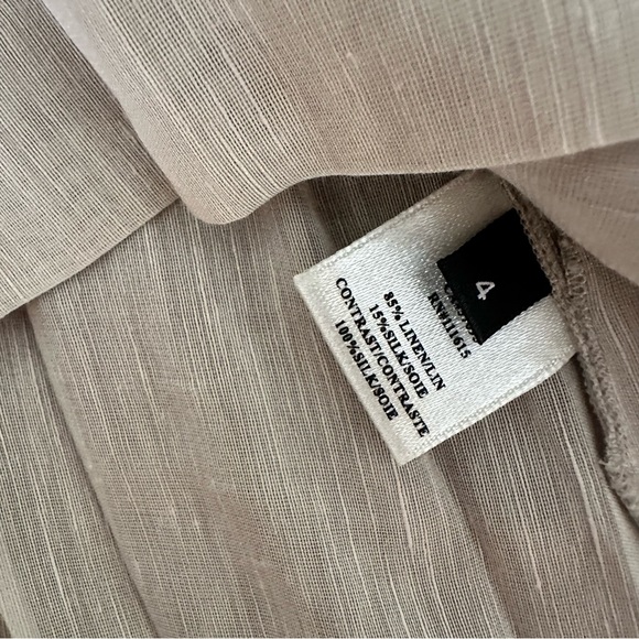 Robert Rodriguez empire waist top tunic linen and silk size 4 - Picture 6 of 11